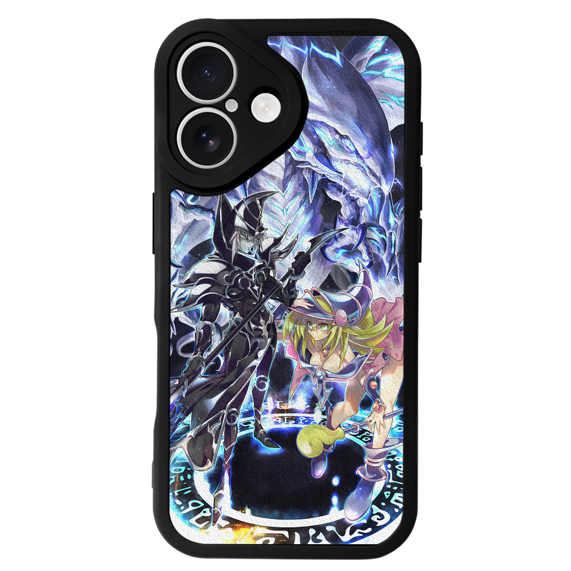 （画像用） 遊☆戯☆王 Yu-Gi-Oh! 【iPhone 16シリーズ対応】シリコンスマホケース（レザー調） 材質：シリコン